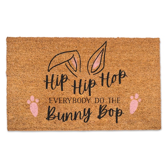 Michaels, The Bunny Bop 30" x 18" Door Mat – Category: Outdoor Easter Decorations
